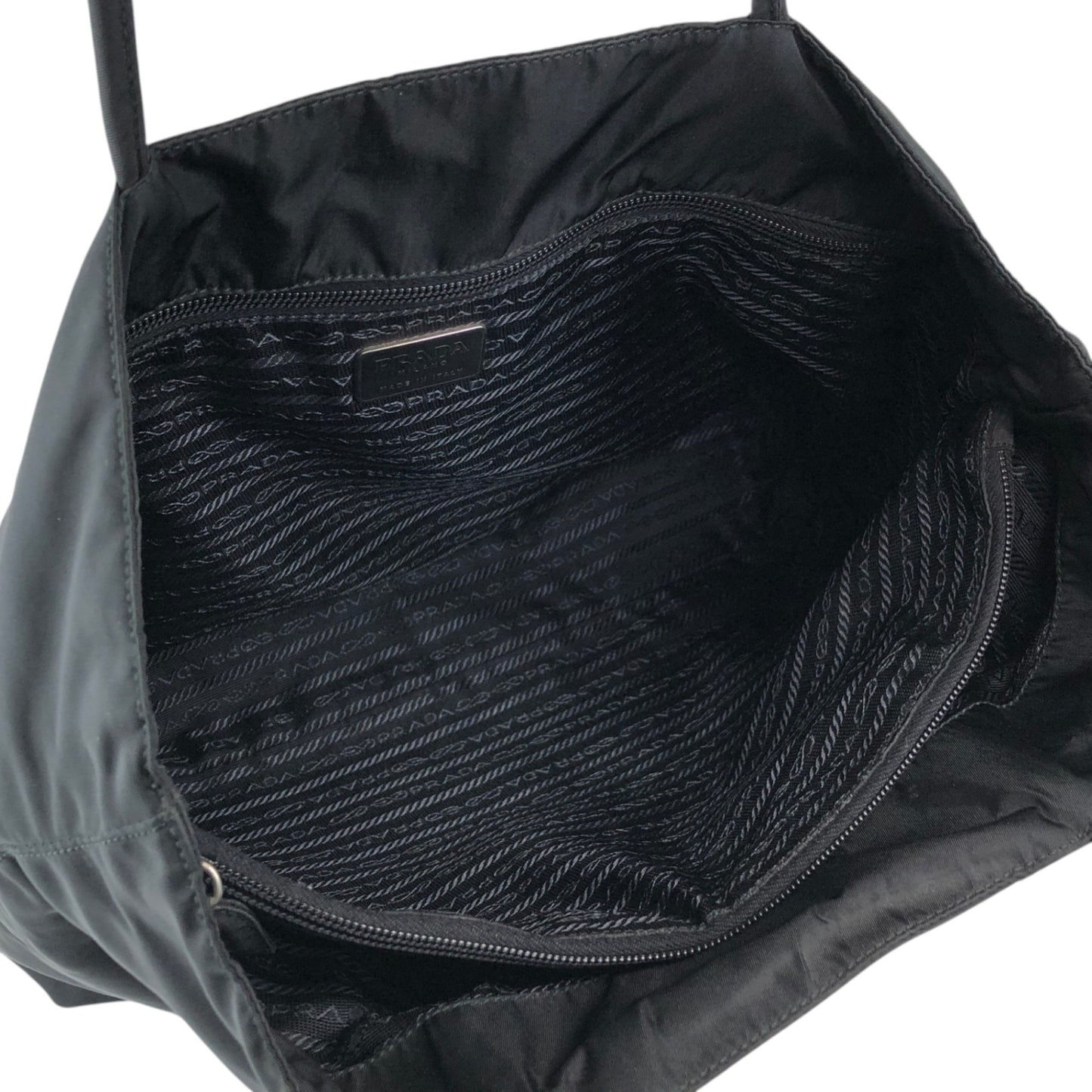 PRADA Tessuto Triangle Logo Totebag Black Vintage rp4ywn