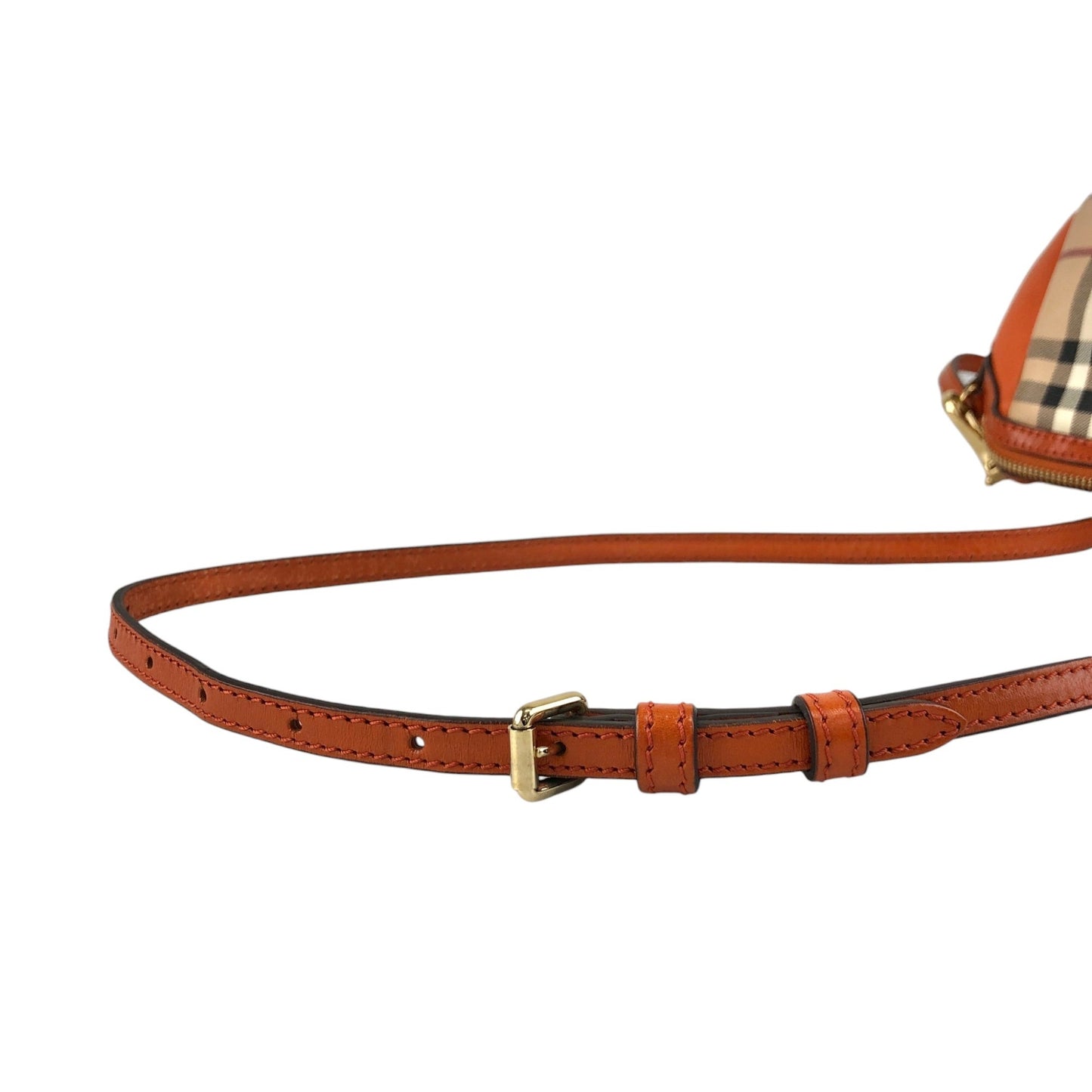 BURBERRY Nova Check Shoulder bag Beige×Orange Vintage 2e2732