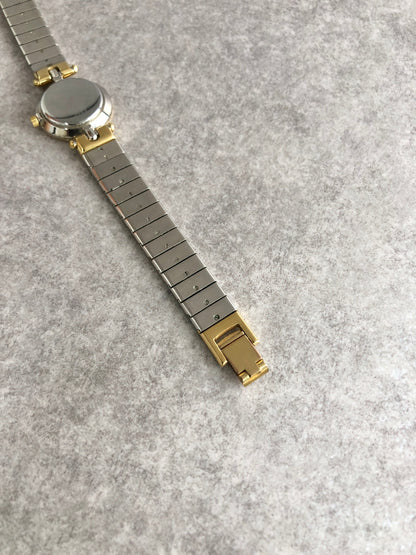 Christian Dior Logo Watch Silver×Gold Vintage pmuyyi