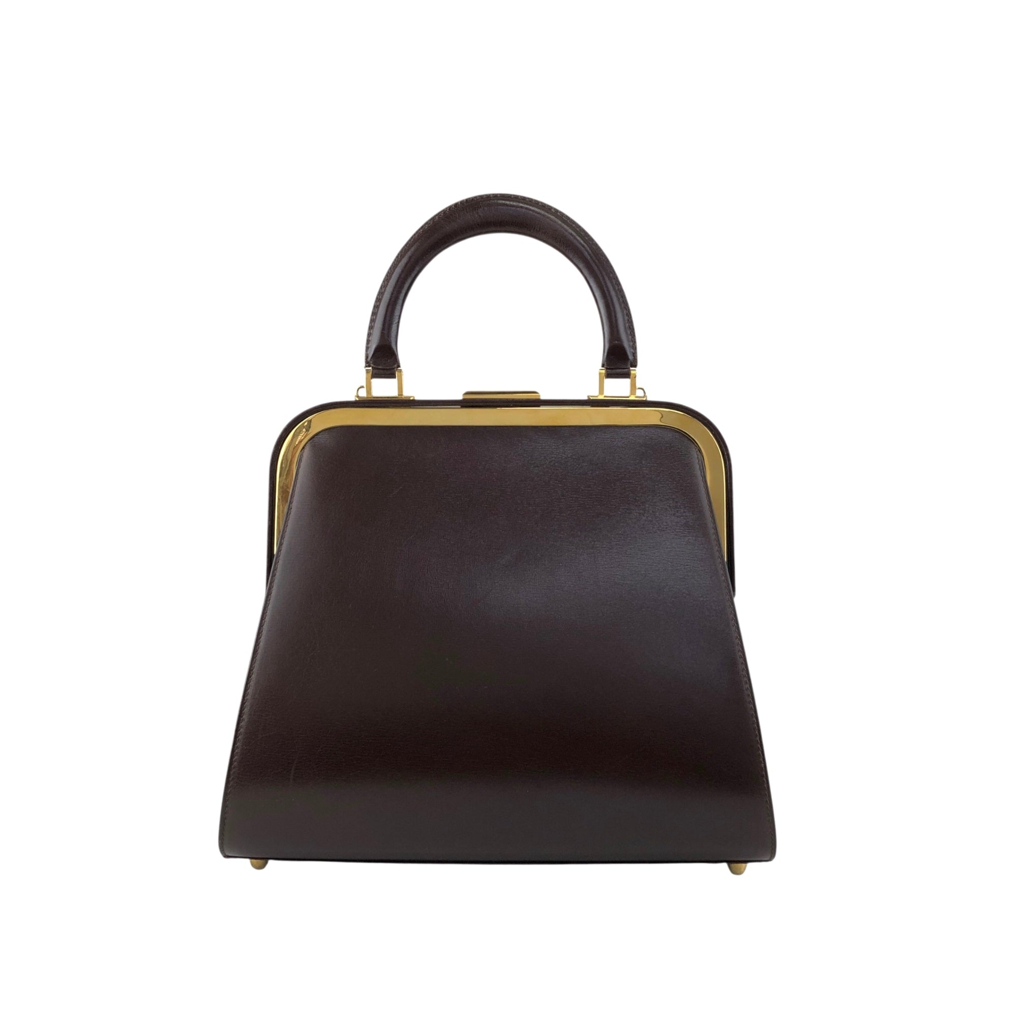 Christian Dior Metal Closure Two-way Handbag Shoulder bag Brown