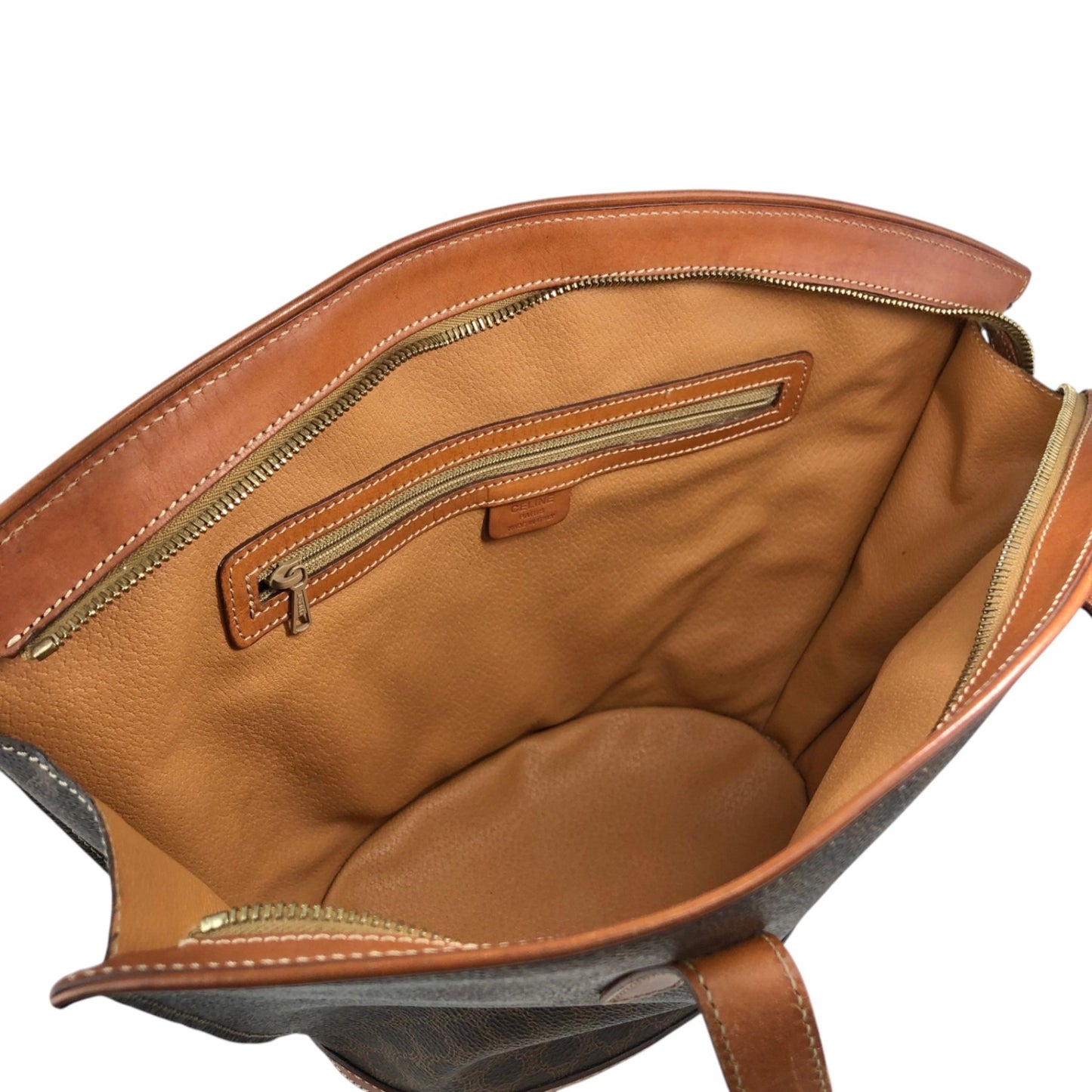 CELINE Macadam Blason Totebag Brown Vintage g7dsz6