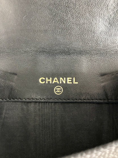 CHANEL Coco Mark 折疊皮夾 黑色復古 a7ppdi