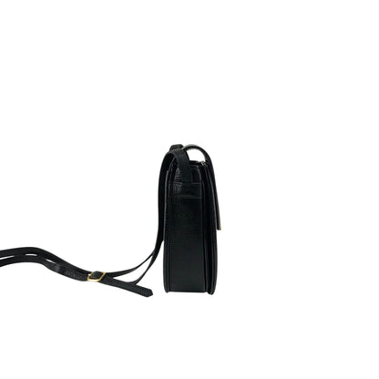 Yves Saint Laurent YSL Logo Shoulder bag Black Vintage 5hfhbh