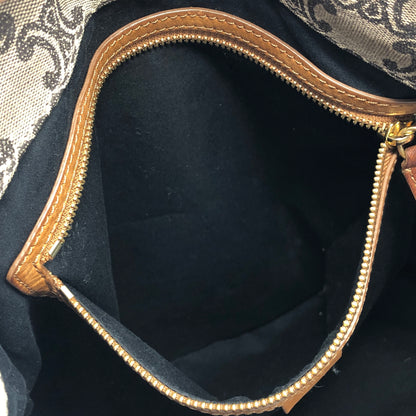 CELINE Blason Canvas Leather Totebag Brown Vintage 28perr