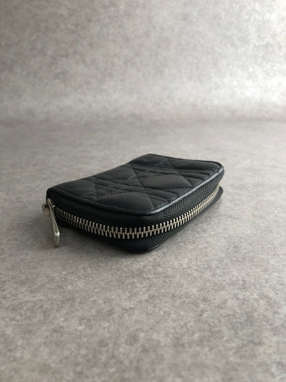 Christian Dior Cannage Coin Purse Black Vintage 6r5kjb