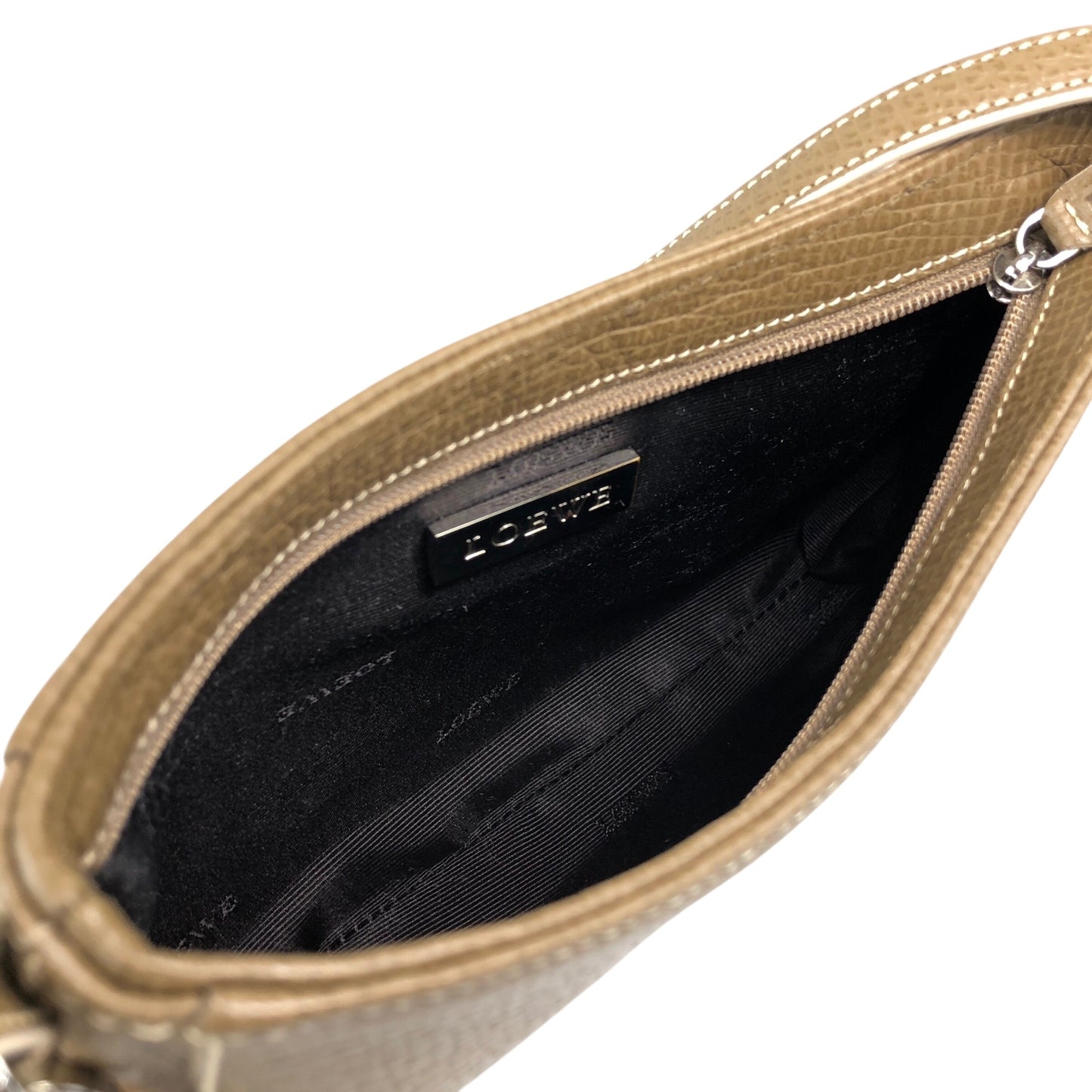 LOEWE Logo Embossed Handbag Brown Vintage p88ju4