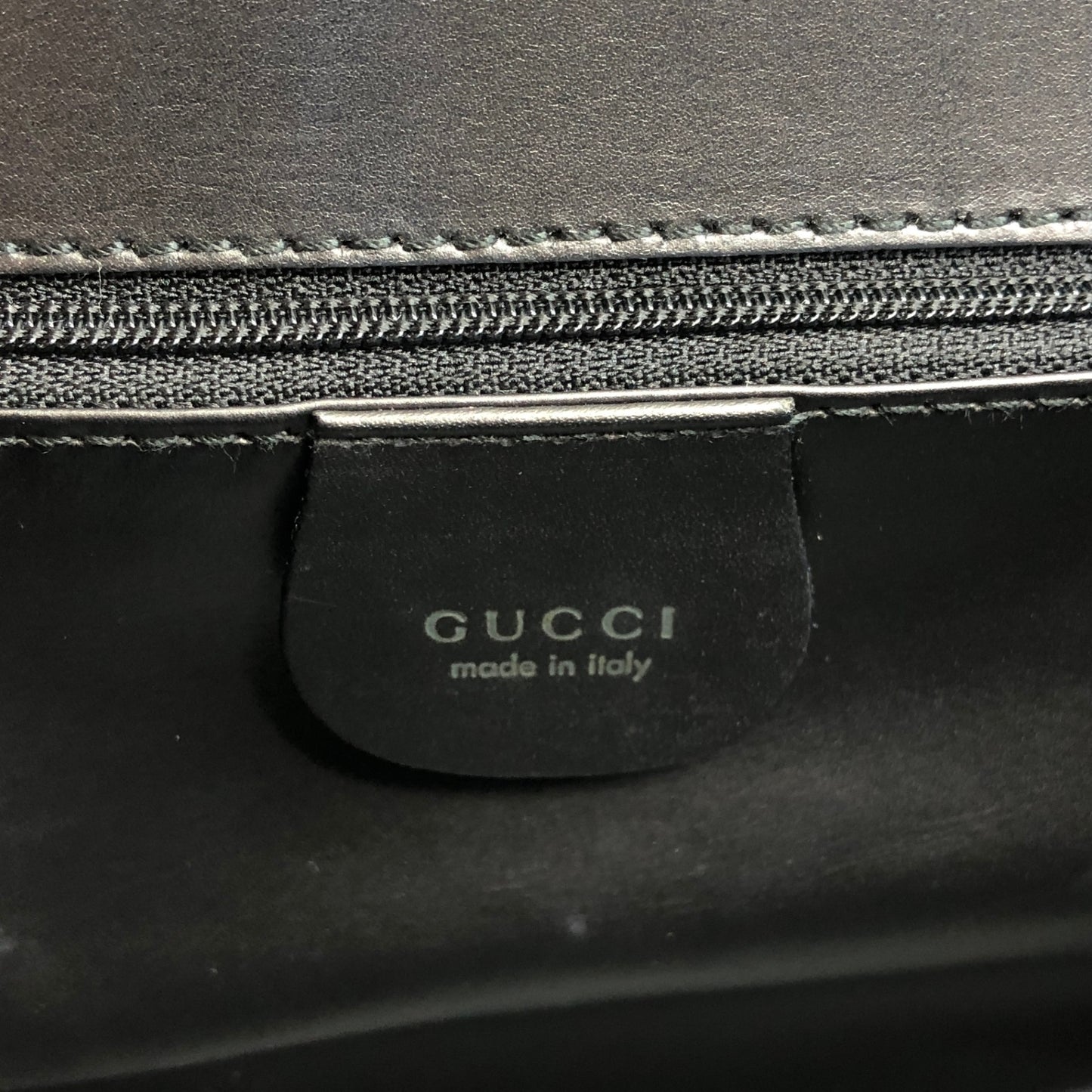 GUCCI Logo Handbag Black Vintage f7mxv6