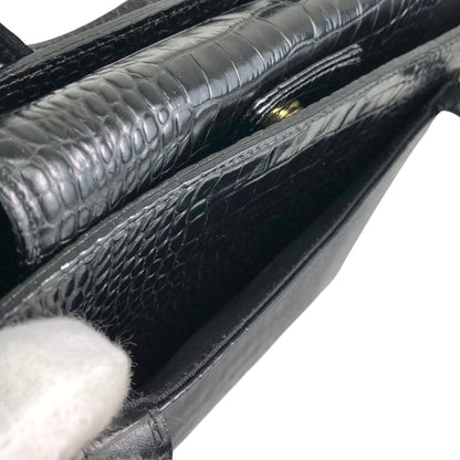 Yves Saint Laurent YSL Logo Handbag Black Vintage 3e2ciz