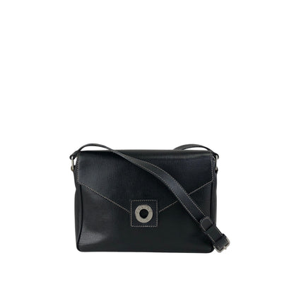 CELINE Circle Logo Shoulder bag Black Vintage e3r52b