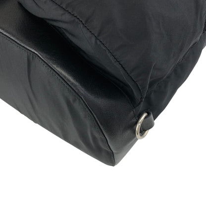 PRADA Tessuto Triangle Logo Backpack Black Vintage cdmpeg