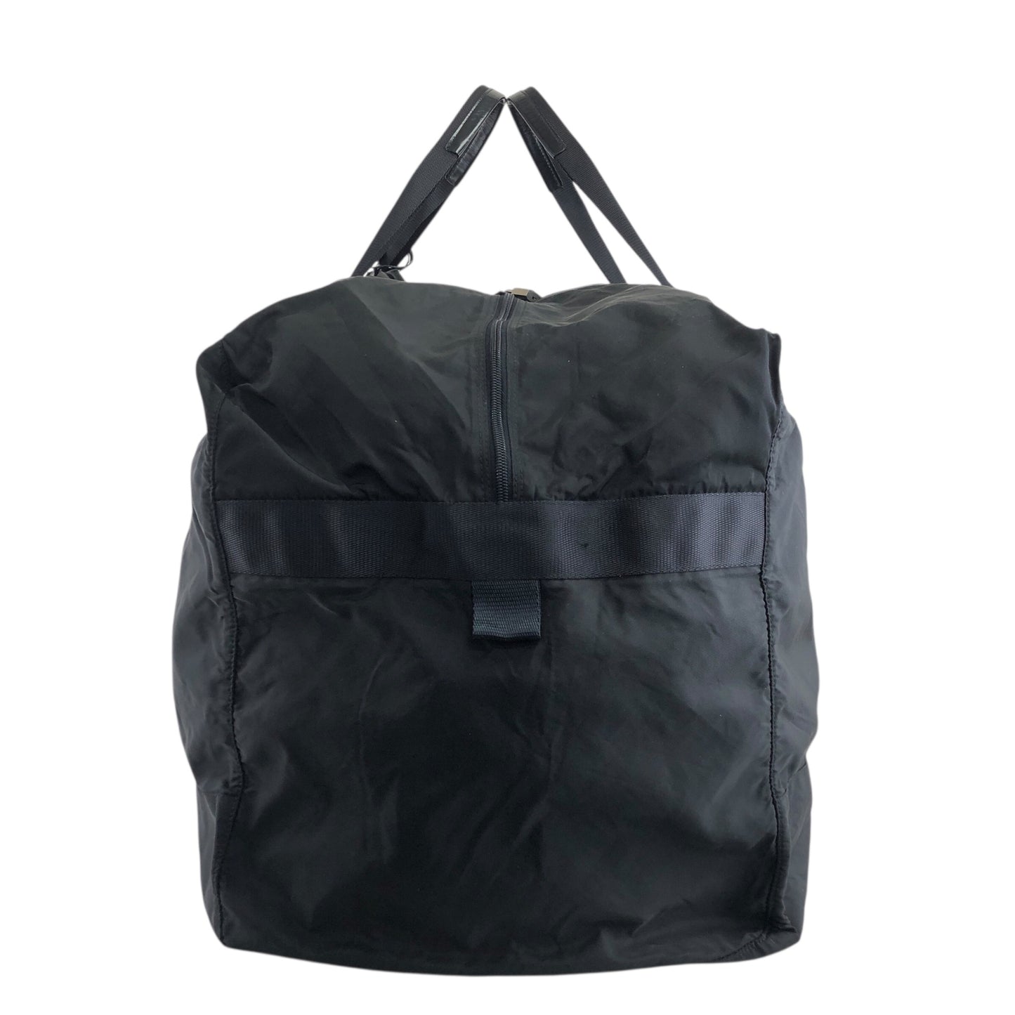 PRADA Tessuto Triangle Logo Boston bag Black Vintage ukxscf
