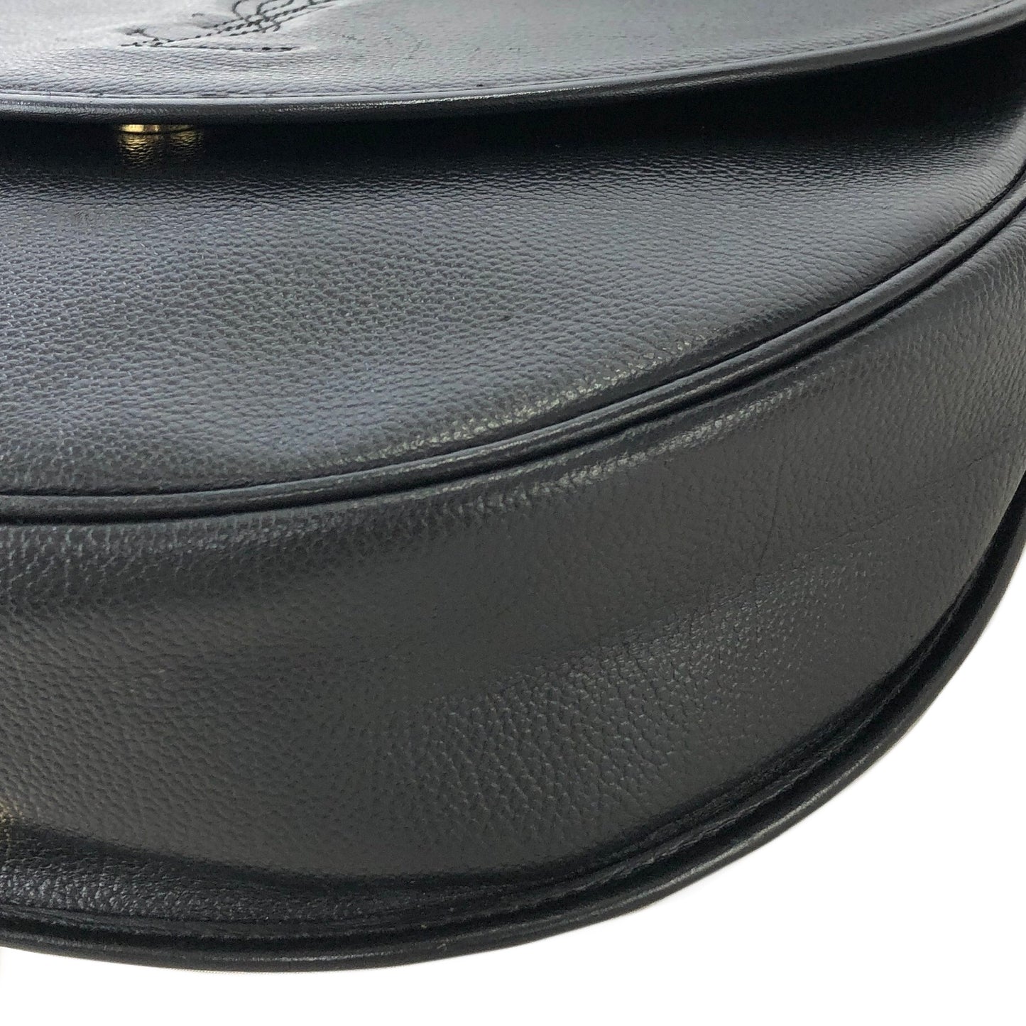 Yves Saint Laurent YSL Logo Leather Crossbody Shoulder bag Black Vintage 6bbpkn