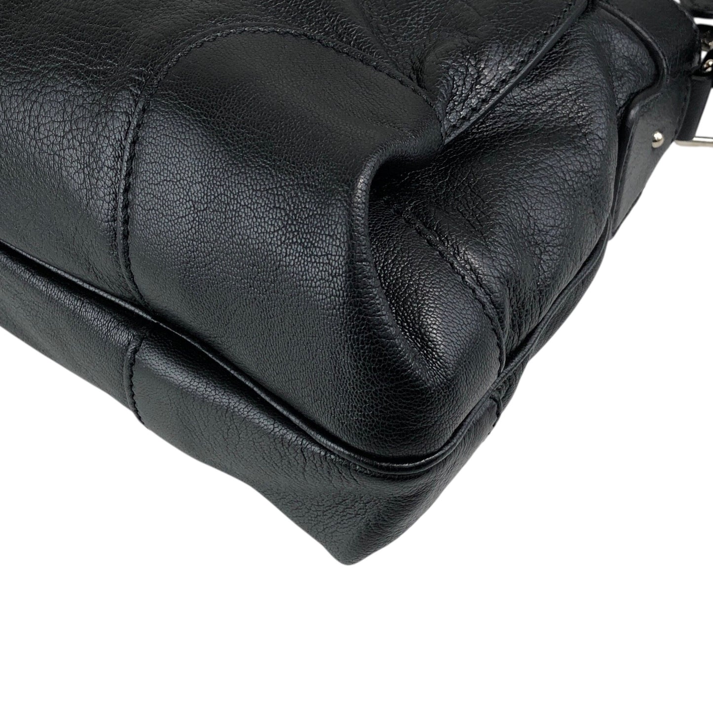 CELINE Horse Carriage Shoulder bag Black Vintage 6inwsp