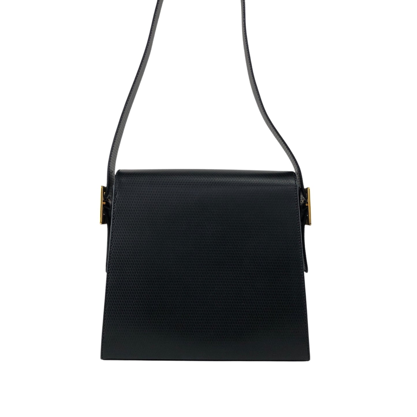 Yves Saint Laurent Logo Shoulder bag Black Vintage avbr5u