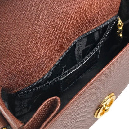 Salvatore Ferragamo Lock Shoulder bag Bordeaux Vintage 6kbanu