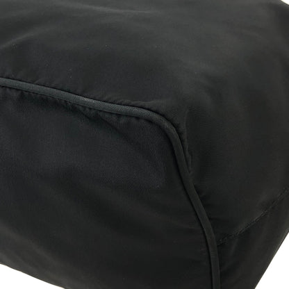 PRADA Triangle Logo Nylon Leather Hobobag Shoulder bag Black Vintage un6hfw