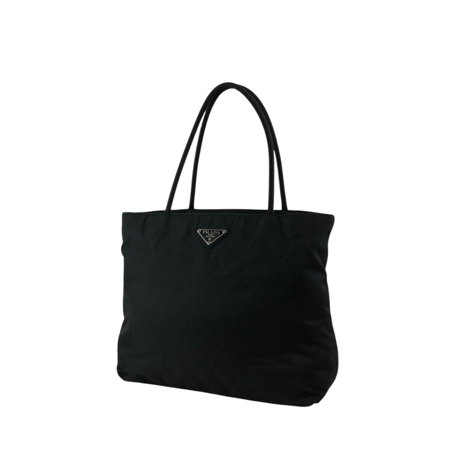 PRADA Tessuto Triangle Logo Totebag Black Vintage xn2y5c