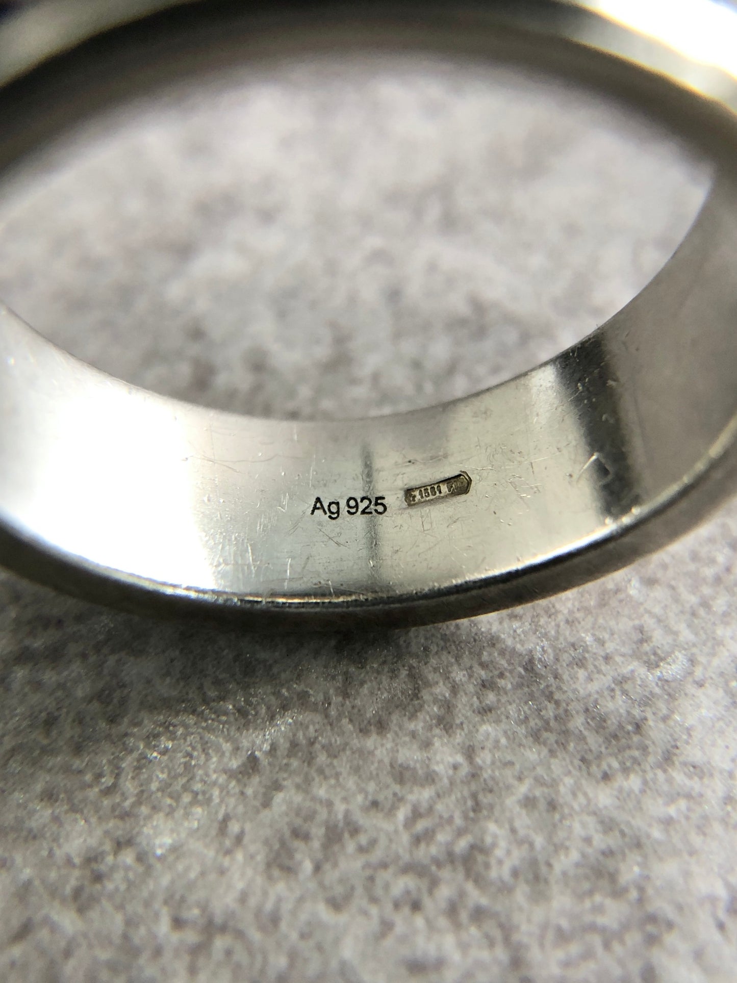 GUCCI GG Logo Ring Silver Vintage xxc4b8