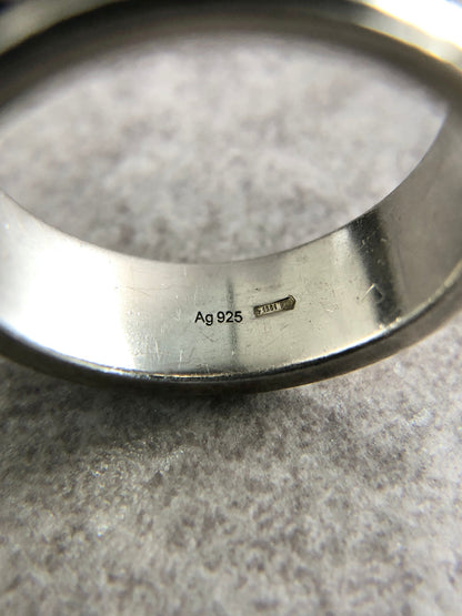 GUCCI GG Logo Ring Silver Vintage xxc4b8