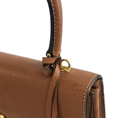 GUCCI Two-way Handbag Shoulder bag Brown Vintage 8xrv5h