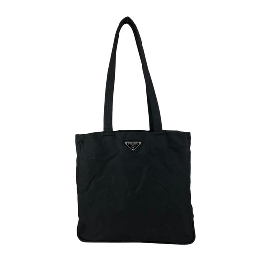 PRADA Tessuto Triangle Logo Handbag Totebag Black Vintage jsx3zw