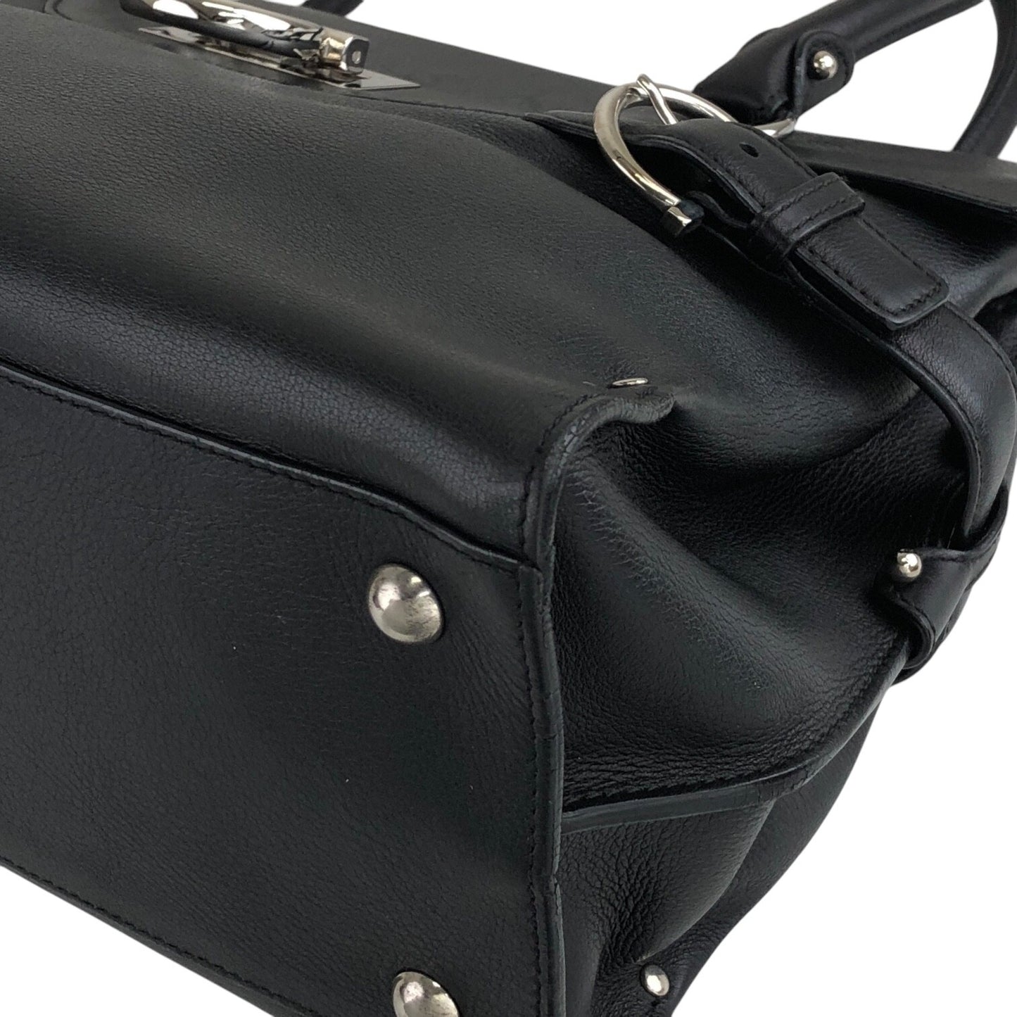 Salvatore Ferragamo Gancini Handbag Black Vintage b236p8