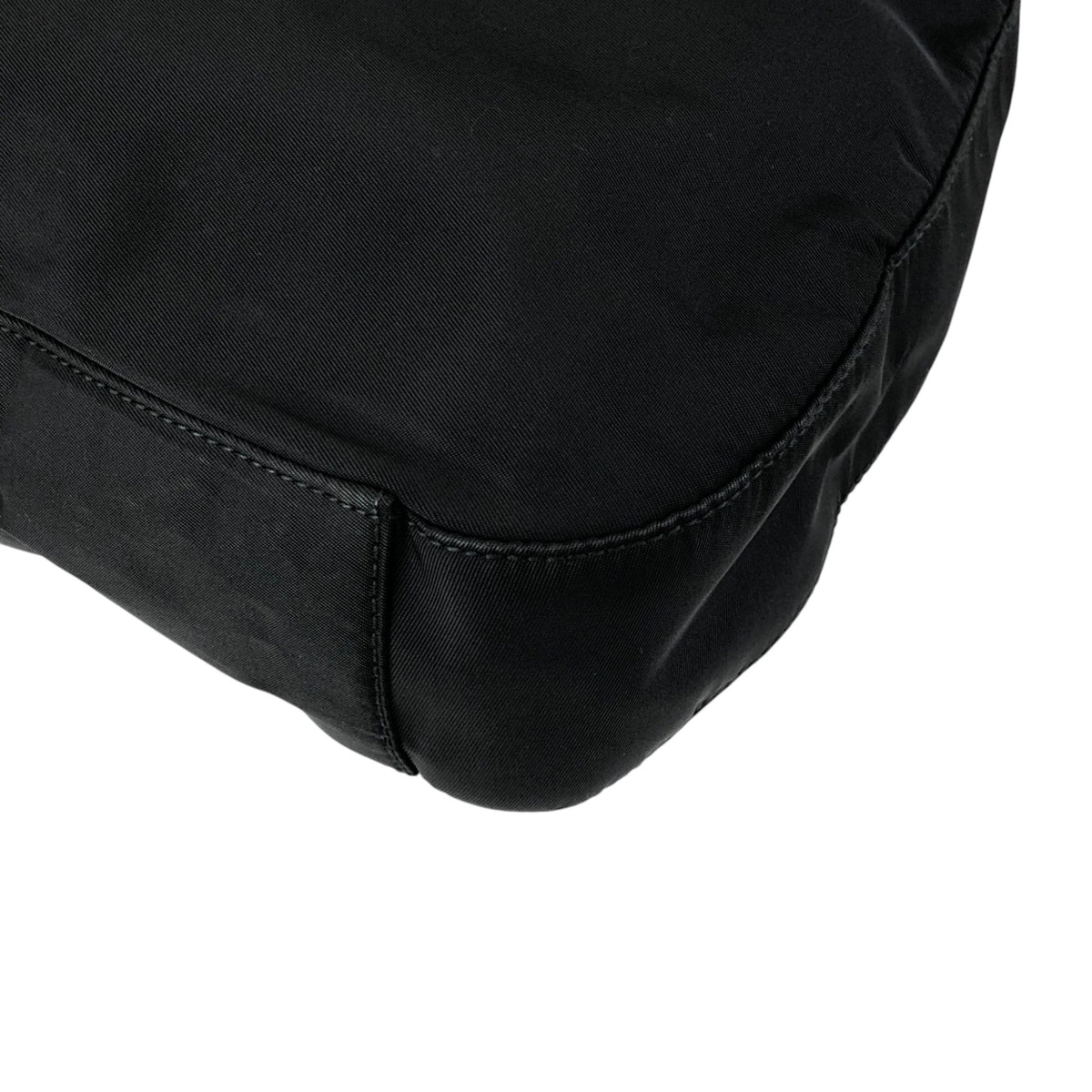 PRADA Tessuto Triangle Logo Shoulder bag Black Vintage gpgejr