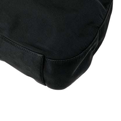 PRADA Tessuto Triangle Logo Shoulder bag Black Vintage gpgejr