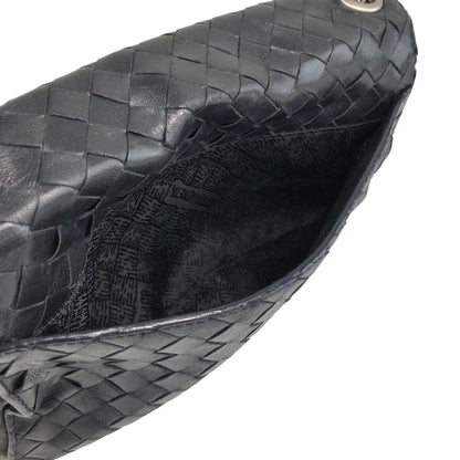 Bottega Veneta Intrecciato Turn Lock Shoulder bag Black Vintage jk5whm