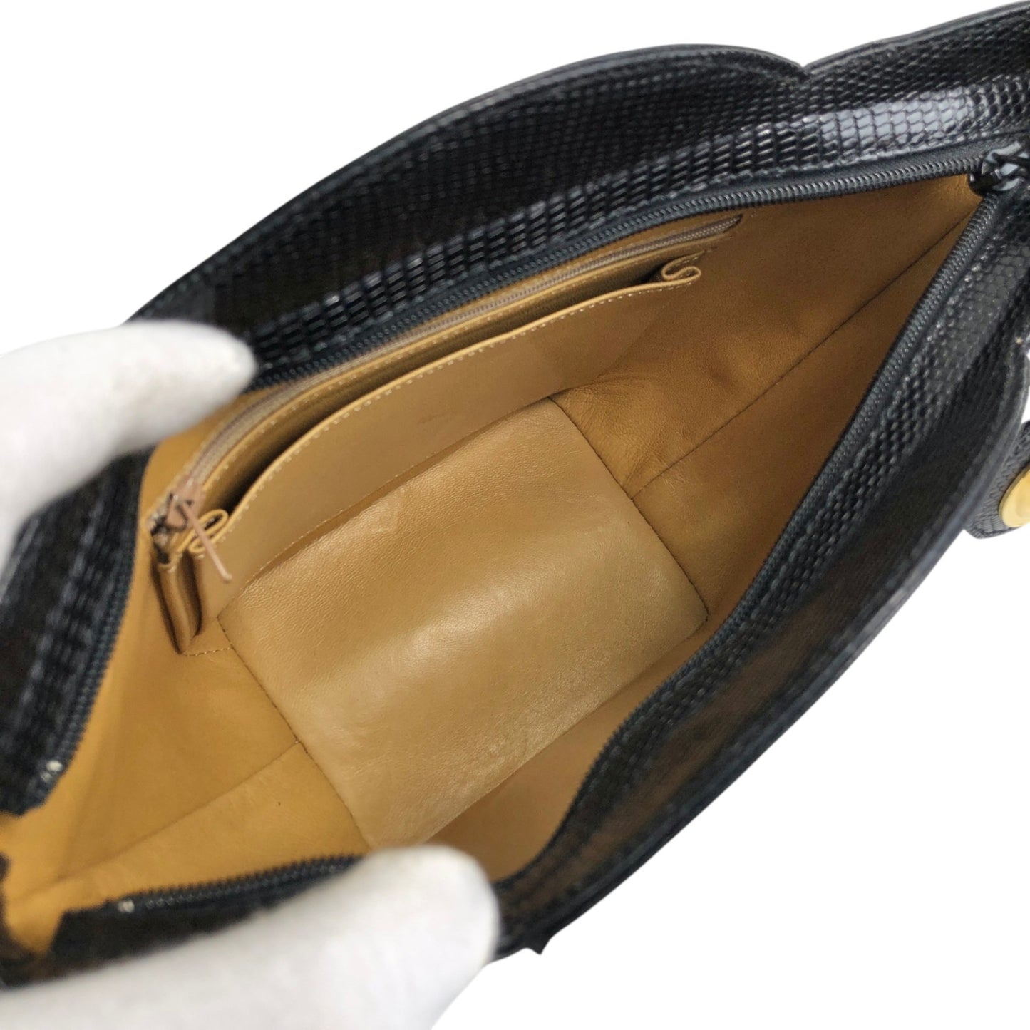 Christian Dior CD Logo Shoulder bag Black Vintage rzenbk