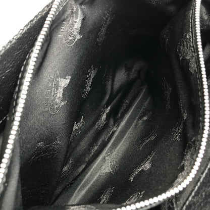 CELINE Logo Handbag Black Vintage p2zgdh