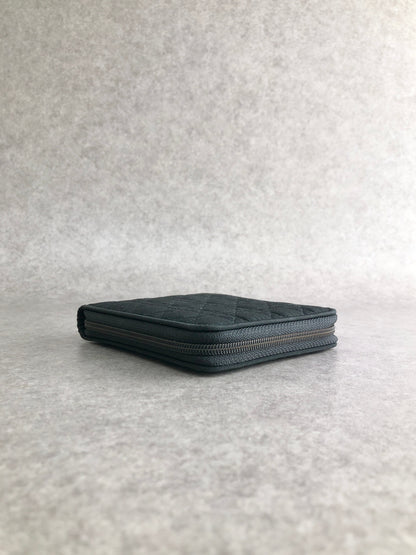 Christian Dior Cannage Folded Wallet Black Vintage ngbmez