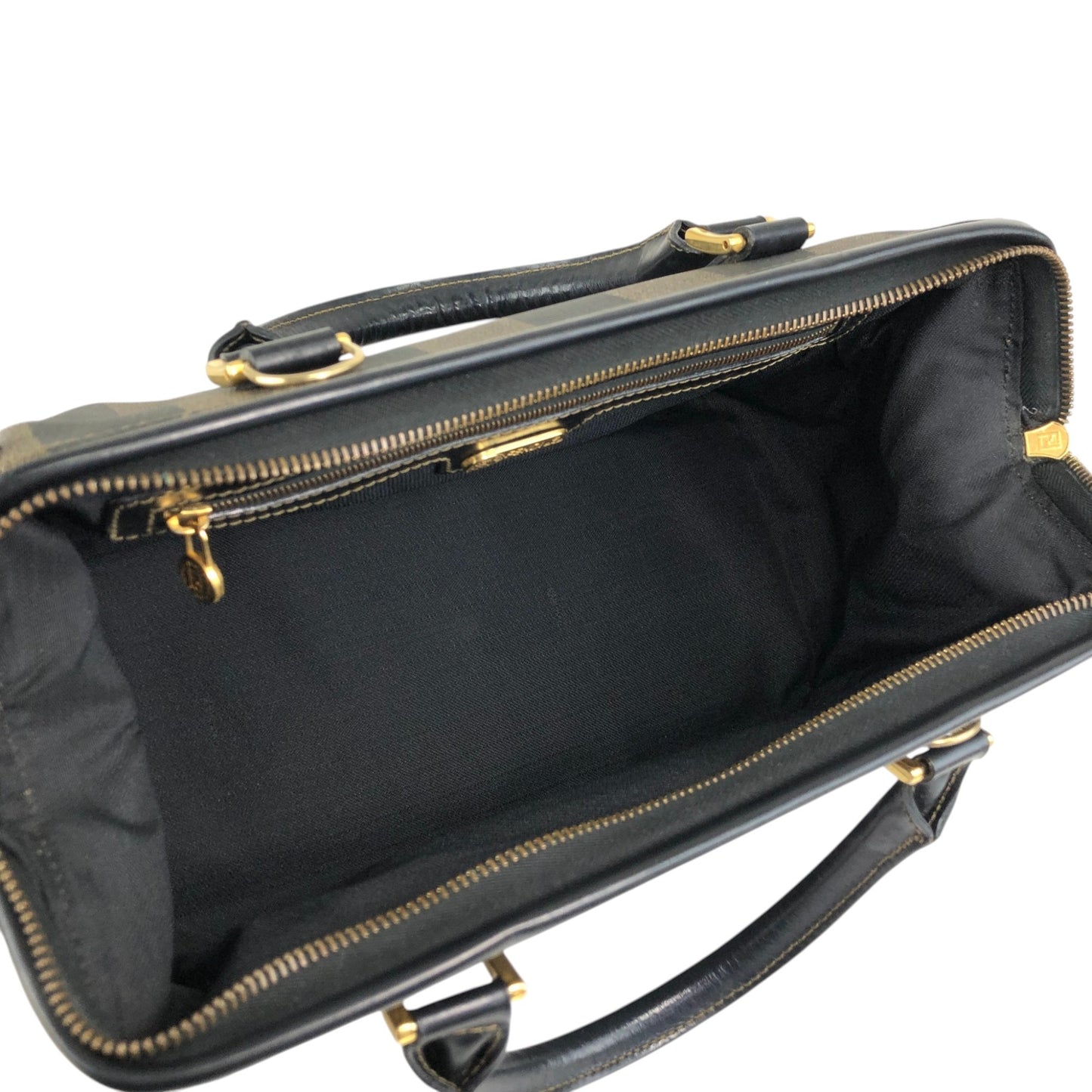 FENDI Pecan Two-way Small Boston bag Shoulder bag Brown Vintage fw8ie6