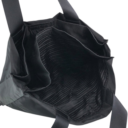 PRADA Tessuto Triangle Logo Totebag Black Vintage fzec6b