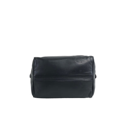LOEWE Anagram Leather Handbag Black Vintage vpng2m