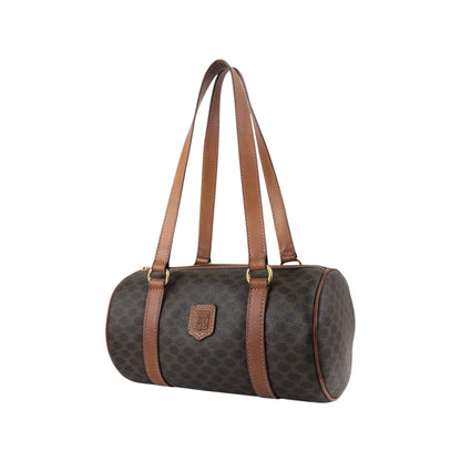 CELINE Macadam Blason Handbag Brown Vintage yfx88s