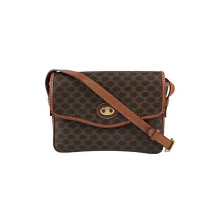 CELINE Macadam Blason Shoulder bag Brown Vintage 2mumnz