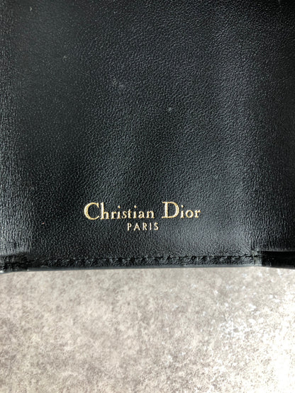 Christian Dior Trifold Wallet Black 43-MA-0261 Vintage juppie