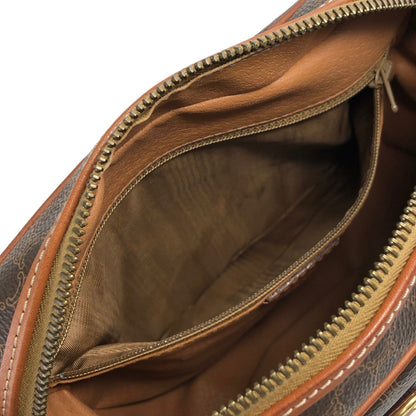 CELINE Macadam Blason Front Buckle Shoulder bag Brown Vintage 3wdfin