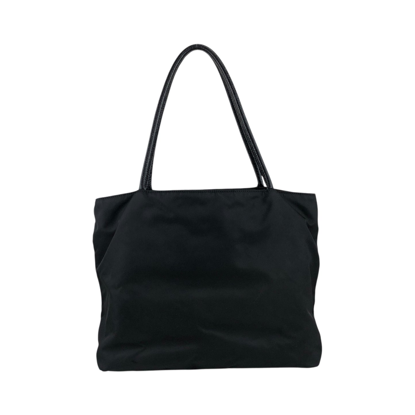 PRADA Tessuto Triangle Logo Handbag Black Vintage yiktvs