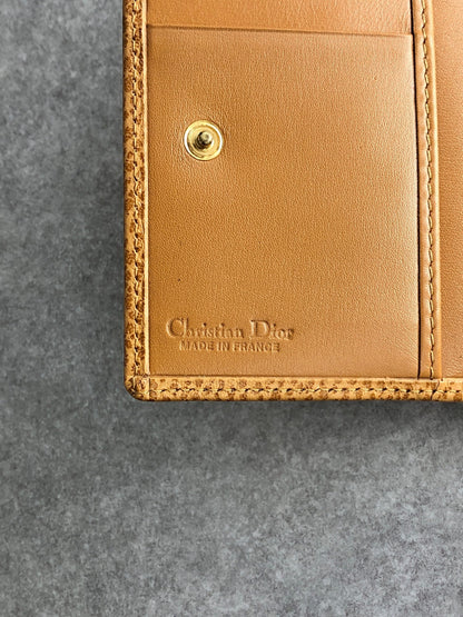 Christian Dior CD Logo Folded Wallet Brown Vintage 2yipm5