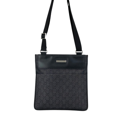GUCCI GG Canvas Shoulder bag Black Vintage uzkpxi