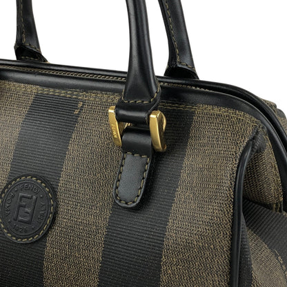 FENDI Pecan Logo Handbag Brown Vintage jfx52s