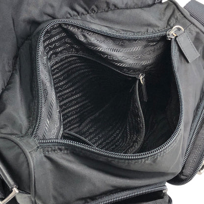 PRADA Triangle Logo Shoulder bag Black Vintage s5jtyw