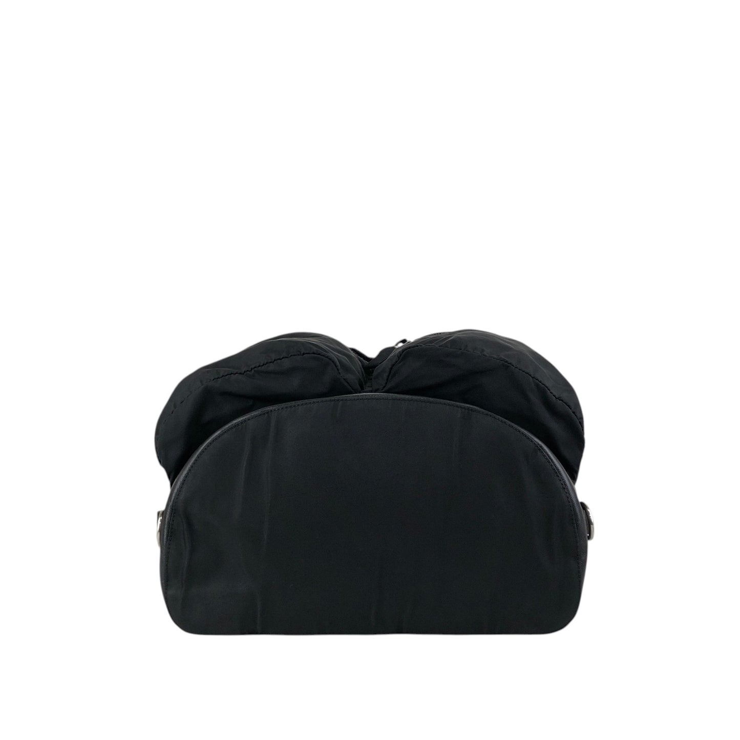 PRADA Tessuto Triangle Logo Backpack Black Vintage cdmpeg