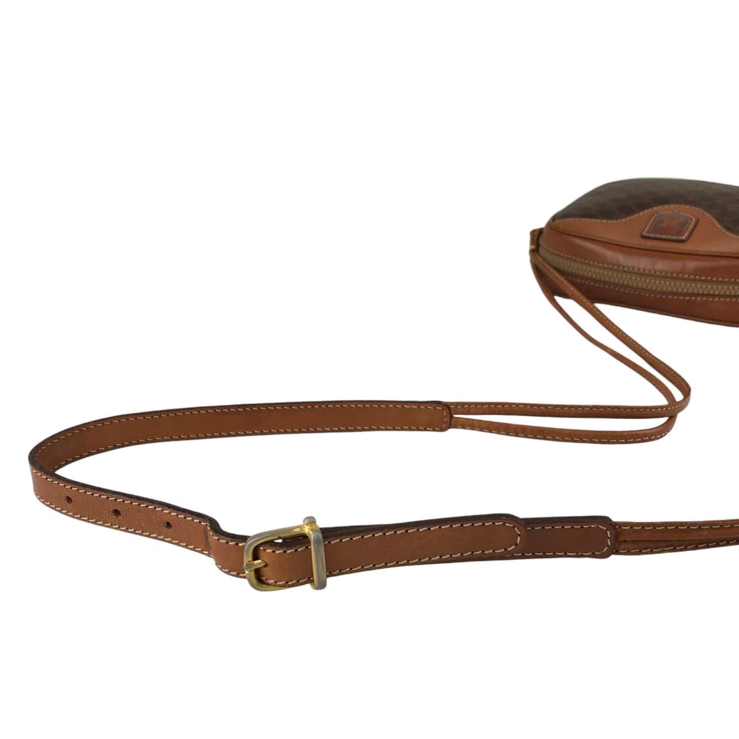 CELINE Macadam Blason Shoulder bag Brown Vintage ebzayc