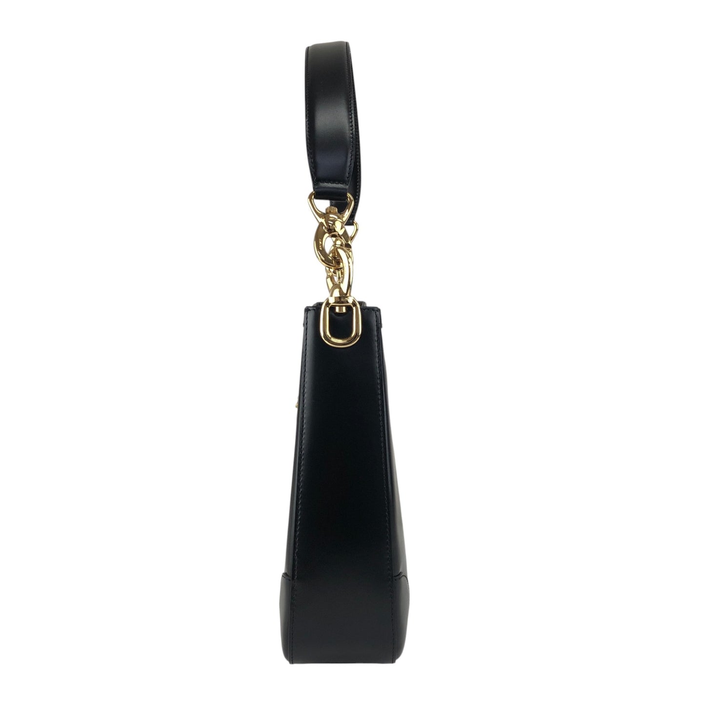 CELINE Gancini Shoulder bag Black Vintage ucswkg