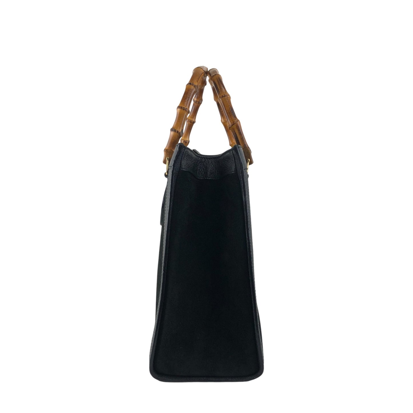 GUCCI Bamboo Handbag Black Vintage ujswe3