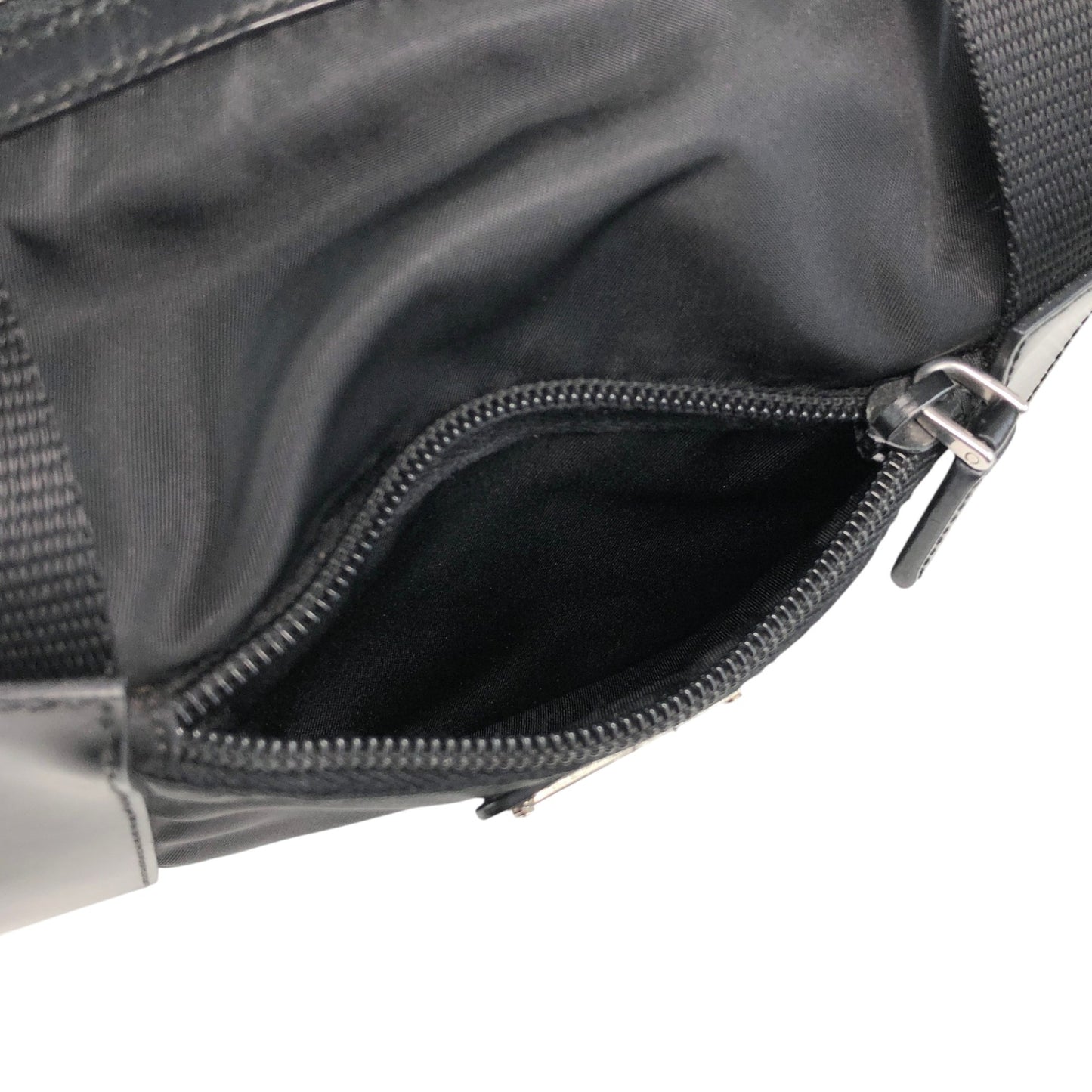 PRADA Tessuto Triangle Logo Small Boston bag Handbag Black BR3697 Vintage ftdzu4