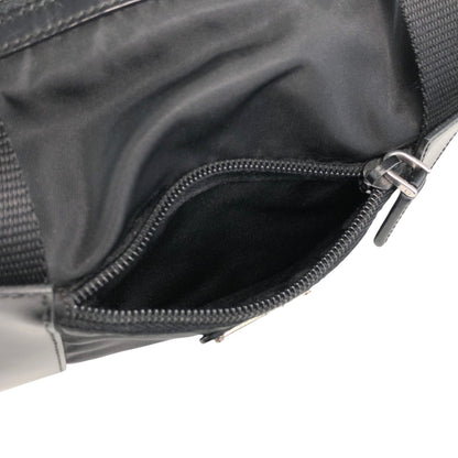 PRADA Tessuto Triangle Logo Small Boston bag Handbag Black BR3697 Vintage ftdzu4